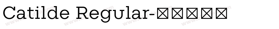 Catilde Regular字体转换